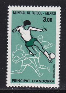 Andorra-French 346 MNH 1986 World Cup Soccer