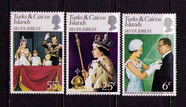 TURKS & CAICOS ISL Sc# 321 - 323 MNH FVF Set3 Royal Family