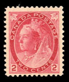 Canada #77 Cat$55, 1899 2c carmine, hinged