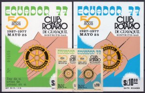 Ecuador 1977 Sc#954/957 ROTARY CLUB INTERNATIONAL Set (2)+2 Souvenir Sheets MNH