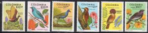 Colombia 858-59; C644-47 - Mint-NH - Birds (cv $10.20)