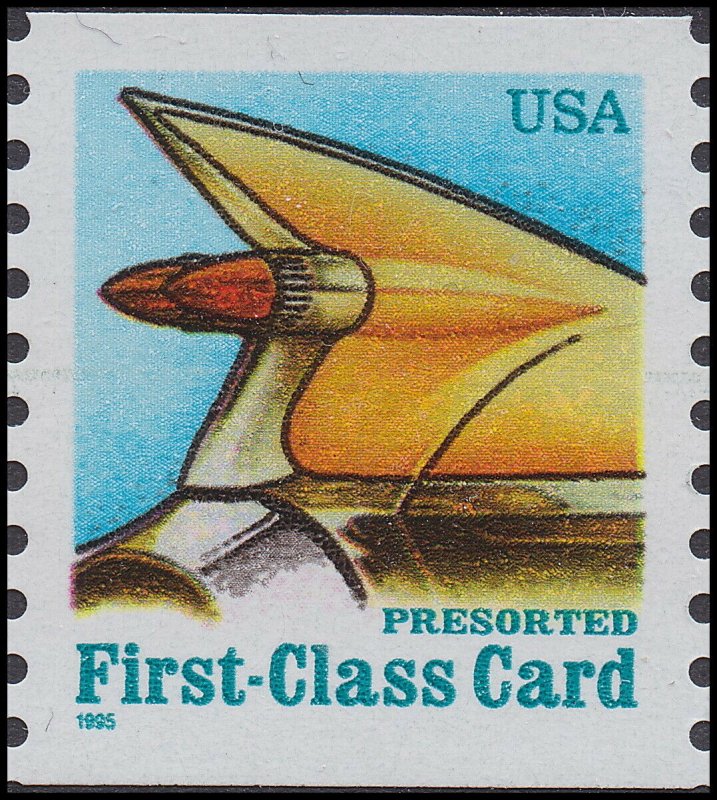 US 2908 Auto Tail presorted first-class card 15c coil single MNH 1995
