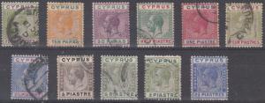 Cyprus Scott 54,61a-64,66,81,90,91-2,99 Used (Catalog Value $56.00)