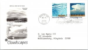 FDC 2004 SC #3878 Altocumulus & Cumulonimbus -  Boston MA - Pair - J3144