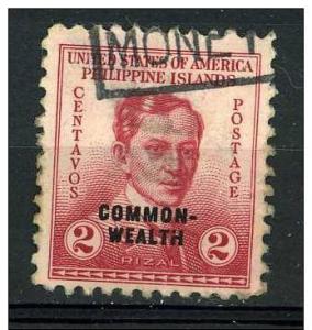 Philippines 1938 - Scott 433 used - 2c, Rizal Ovpt 