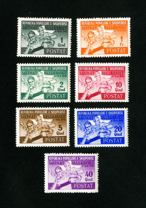 Albania Stamps # 384-90 XF OG VLH set of 7 Scott Value $42.50