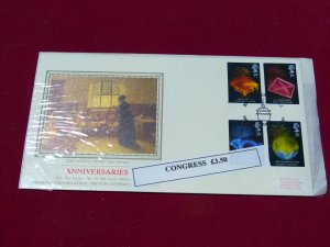 Great Britain First Day Cover 1989 Cultural Anniversairies Congress cancel