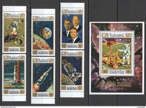 1971 Manama Space Apollo 15 #578A-83+Bl117A Michel 12.5 Euro 1Bl+1Set ** Ar097