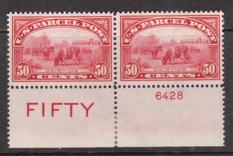 USA #Q10 NH Mint Plate Imprint Pair