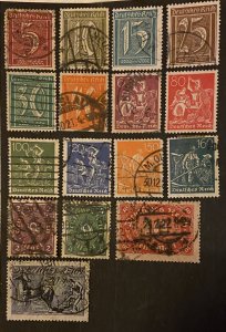 [AG] Germany LOT 1921-1922 Sc #137-155 Mi 158-176 USED Mi-CV 48$