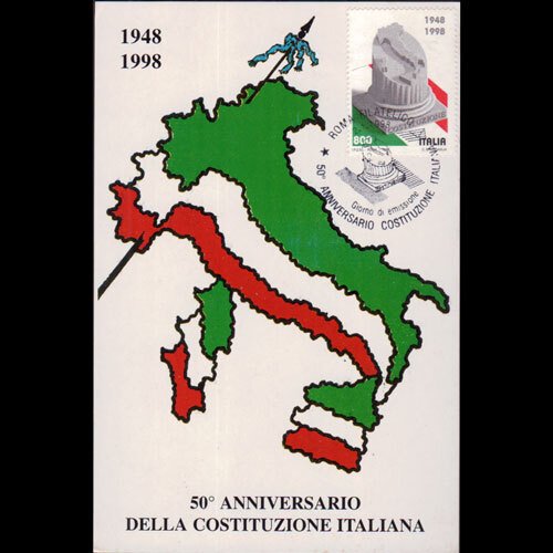 ITALY 1998 - Maximum Card - 2190 Const.50th.