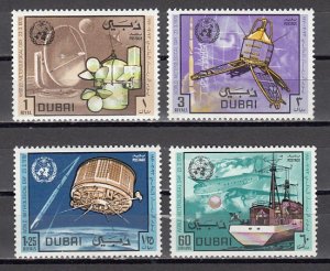 Dubai, Scott cat. 121-124, 10th Meteorological Day issue.