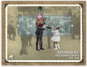 Portugal 2018 MNH Stamps Souvenir Sheet First World War WWI Soldiers Peace