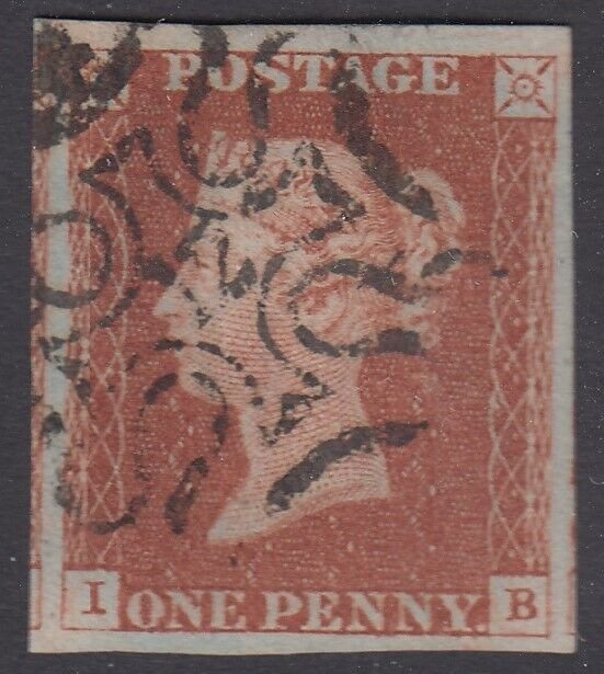 SG 8m 1d red-brown lettered IB. Very fine used with a number ‘12’ in Maltese...