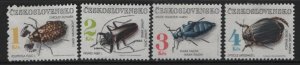 CZECHOSLOVAKIA, 2863-2866, (4)SET, HINGED, 1992, BEETLES