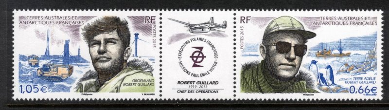 FRENCH ANTARCTIC 2015 Robert Guillard; Scott 524, Yvert 722-23; MNH