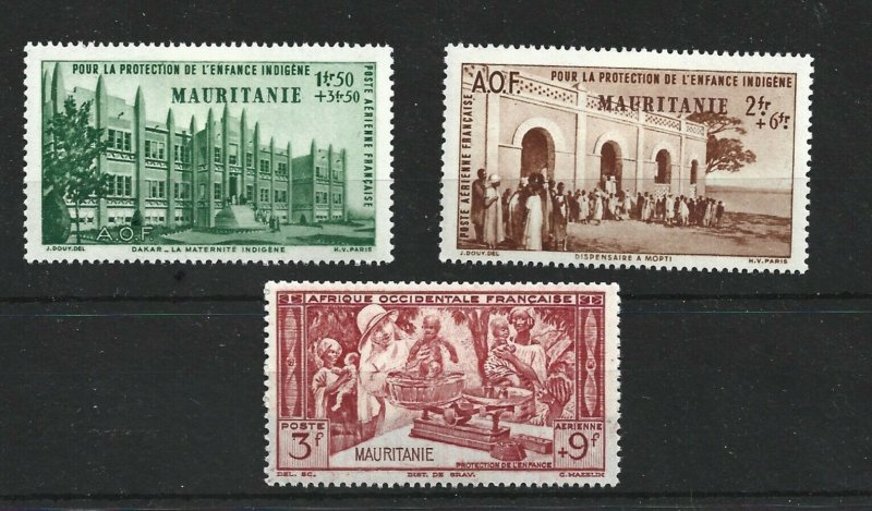 MAURITANIA  1946  CHILD WELFARE SET  MH 