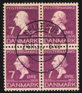 Denmark 247  -  VF block of 4 - Hellerup CDS - used