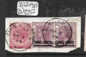 MALAYA STRAITS SETTLEMENTS (PP2906B) QV  4C+3C SURCH PR SG 63+83BX2 SINGAPORE