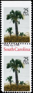 2343 Var, MNH 25¢ South Carolina MISSING From Top Stamp RARE - Stuart Katz