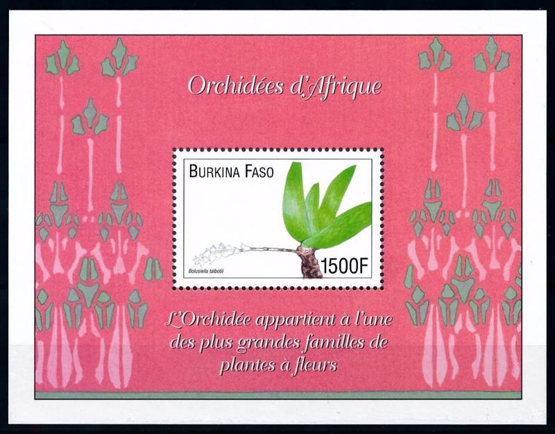 [67479] Burkina Faso 2000 Flora Flowers Blumen Orchids Souvenir Sheet MNH