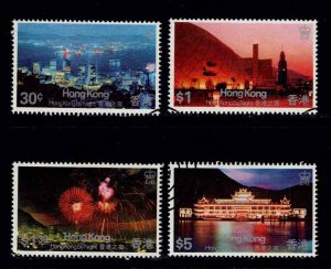 HONG KONG Sc# 415 - 418 USED FVF Set 4 Night Views