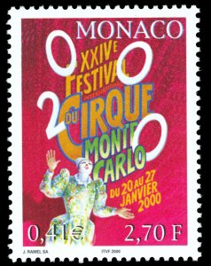 Monaco 1999 Circus Scott #2142 Mint Never Hinged