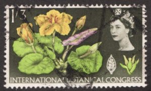 1964 Great Britain Sc #417p(Phosphor) Botanical Fringed Water Lily  Used Cv$15