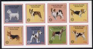 Calve Island 1984 Rotary - Dogs imperf set of 8 values (1...