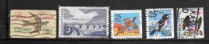 #Z707 Used Birds 10 Cent Lot . No per item S/H fees