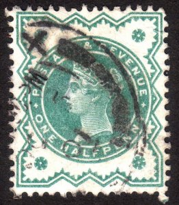 1900, Great Britain, 1/2p, Used, Sc 125, Sg 213