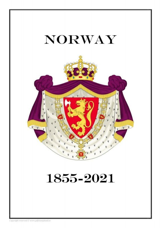Norway Norge 1855-2021 PDF (DIGITAL)  STAMP ALBUM PAGES