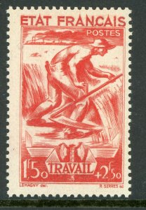 France 1943 National Relief Fund 1.50F+2.50F Semi-postal SG # 781 MNH P44 ⭐⭐