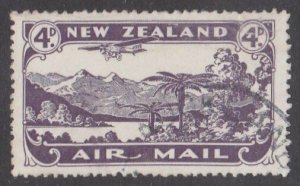 NEW ZEALAND 1931 4d airmail fine used - ACS cat NZ$30.......................M451