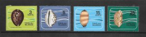 SHELLS - TOKELAU  #41-44  MNH