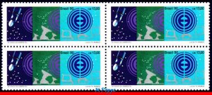 2281 BRAZIL 1990 EMBRATEL, 25 YEARS, SPACE, SATELLITE, MI# 2376 C-1697 BLOCK MNH