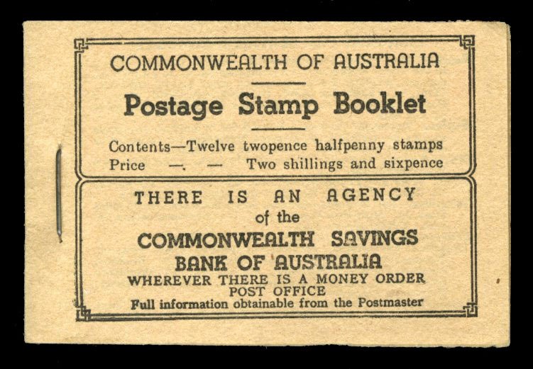 Australia SGSB28a Cat£250, 1942 2sh6p unexploded booklet with waxed interlea...