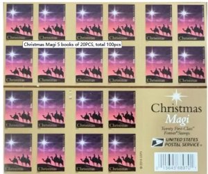 Christmas Magi Forever stamps 5 books total 100pcs