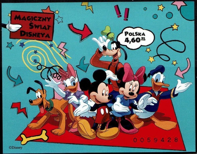Poland #4079 var Souvenir/Mini Sheet Imperf MNH- Disney (2013)