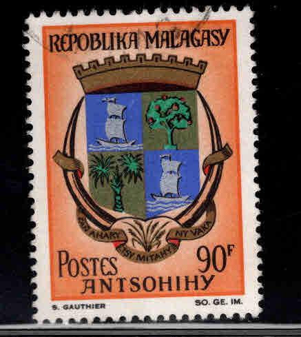 Madagascar Scott 390 Used 1966 Coat of Arms stamp