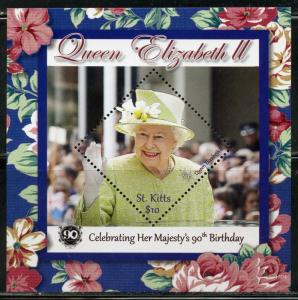 ST. KITTS  2017  90th BIRTH DAY OF QUEEN ELIZABETH II   SOUVENIR SHEET  MINT NH