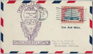 60121 - USA -  First Flight COVER: CHICAGO - ATLANTA: CHATTANOOGA - AMC: 30 N6