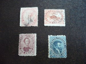 Stamps - Canada - Scott# 14,15,17,19 - Used Part Set of 4 Stamps