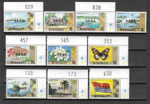 KIRIBATI 1981 SG 01/10 MNH Cat £75