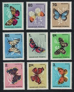 Hungary Butterflies and Moths 9v 1966 MNH SG#2150-2158 MI#2201-22090A