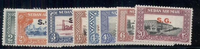 SUDAN #CO1-8 Mint Hinged, Scott $35.00