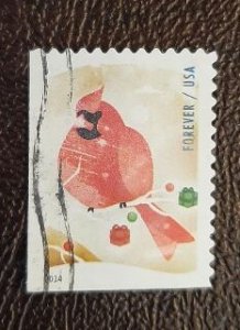 US Scott # 4939; used (49c) forever Cardinal, 2014; VF centering