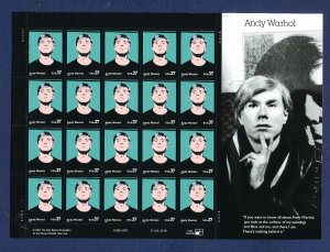 USA - Scott 3652 - MNH sheet of 20 - 37 ct - Andy Warhol - 2001