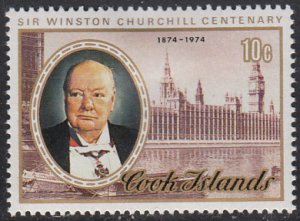 Cook Islands 1974 MH Sc #418 10c Parliament Sir Winston Churchill