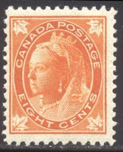 CANADA #72 Mint NH BEAUTY - 1897 8c Orange